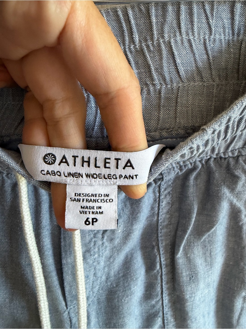 Linen Athleta Summer Pants in Chambray - Picture 5 of 7